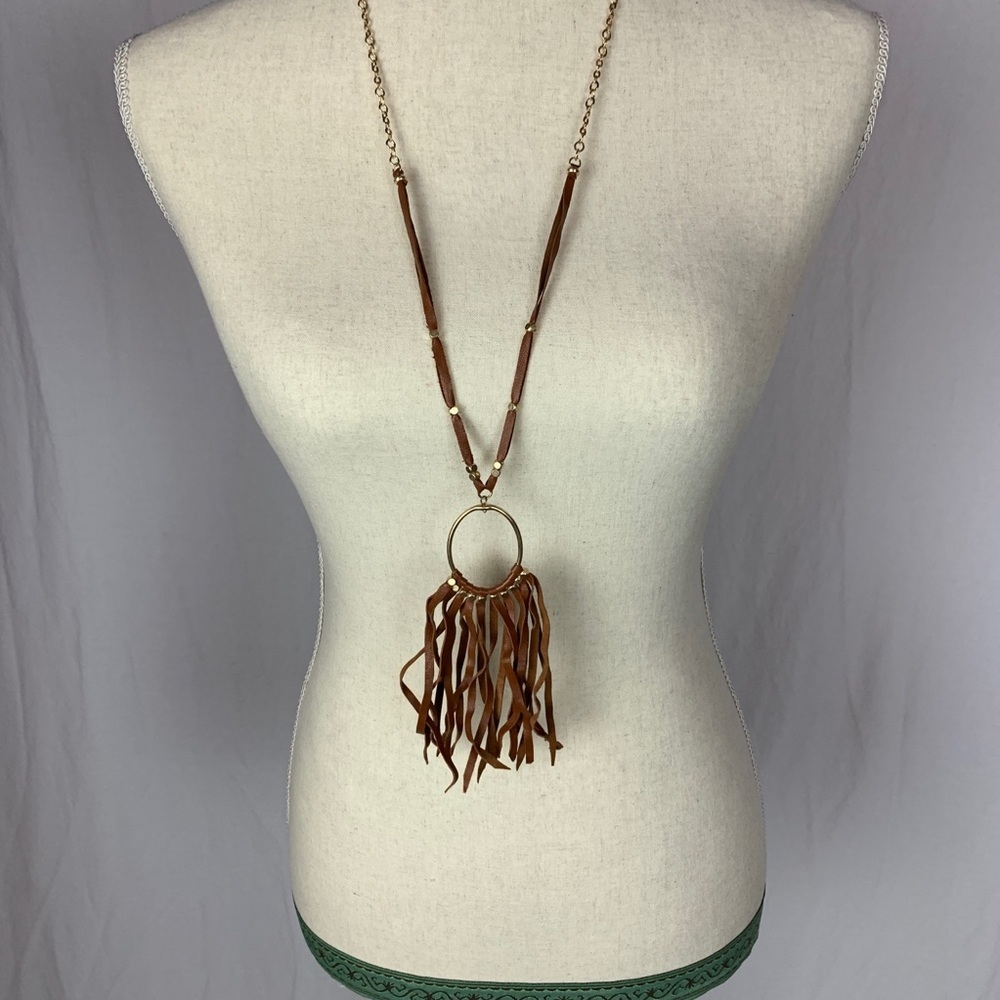 Stony brown and gold necklace